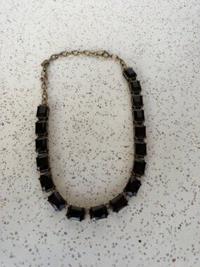 Chloe + Isabel Black Faceted Stone Statement Necklace